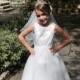 TheWeePrincess Beautiful Tea Length First Communion Dress or Flower Girl Dress with Satin and Pearls