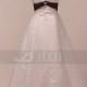 Black & White Embroidered Satin Wedding Dress Available in Plus Sizes