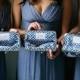 Wedding Clutch for Bride - Bridesmaids Gifts - You Choose the Fabrics