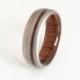 Titanium hawaiian Koa ring // mens wedding ring // wood ring // Wedding Bands // men's wood ring lined with koa wood Him Her