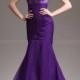 VioletDress-chiffon Lace Mermaid Long Prom Dress