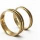 Gold wedding ring sets - Braided bands -Wedding band for men - Filigran handmade rings - Wedding bands-Unique bands -Matching wedding bands
