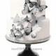 Wedding CAKE TOPPER -  Edible Butterflies in Gray - Butterfly Cake, Cake Decorations