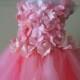 Flower Girl Dress, Tutu Dress, Photo Prop, Pink Dress, Flower Top, Tutu Dress