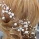 Adjustable Pearl Headband, Wedding Pearl headband, Pearl Bridal Hair, Wedding Hair Accessories, Pearl Wedding, Free style