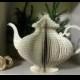 Book page Teapot & cup~Wedding Centerpiece~Book club~Mother's Day~Tea Party
