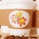 Autumn Wedding Supplies - 10 Wedding Coffee Cups, Lids, Hot Sleeves and Personalized Labels - Personalized Wedding Cups