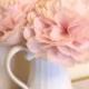 10 Baby Shower Centerpiece Flowers - Pink Paper Peonies