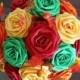 Fall Into Autumn Chubby Pot Ribbon Flower Centerpiece for Halloween/ Thanksgiving/ Holiday Decor/ Weddings/ Birthdays