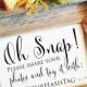 oh snap hashtag sign personalized with your hashtag wedding hashtag sign (stylish) (Frame NOT included)