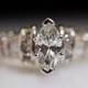 Antique Engagement Ring - Diamond and 14k White Gold - Size 7 - Layaway Options