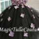Black Flower Girl Dress  Grey Flower Girl Dress Tulle Dress Wedding Dress Birthday Dress Toddler Tutu Dress