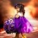 Purple Flower girl dress, tutu dress,bridesmaid dress, princess dress, crochet top tulle dress, hand knit top tutu dress