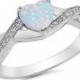 0.74 Carat Heart Shape Lab White Opal Round Russian ice Diamond CZ CrissCross Infinity Band 925 Sterling Silver Promise Ring Love Gift