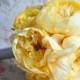 Wedding Bouquet Yellow Peony Wedding Bouquet - Yellow Peony and Ranunculus Bridal Bouquet