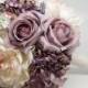 Lavender Rose Hydrangea and Peony Shabby Chic Wedding Bouquet