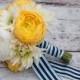 Wedding Bouquet - Yellow and White Ranunculus Daisy and Mum Bouquet