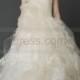 Grecian Sleeveless Tulle Strapless Princess Zipper Floor-length Wedding Dresses