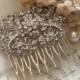 Victorian lady rhinestones crystals wedding bridal hair comb