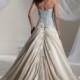 LJ142 Classic looks light blue and Ivory colored wedding dress