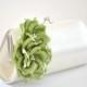 Ivory and Chartreuse Green Clutch / Bridal clutch / Bridesmaid clutch
