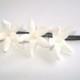 Handmade Wedding Hair pin/Fascinator. Clay White Jasmine bridal hair Accessory