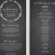 Wedding Program Printable Template - Printable Program - DIY Printable PDF Instant Download - Rustic Vintage Chalkboard Theme - 
