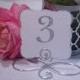 20 Large Wire infinity Bow table number holders, black, gold and silver table number holders