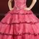 A line Slanted neckline Ruched Waistband Tiered Skirt Girl pageant Dress