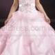 A line Sweetheart Beading Organza Satin Girl Pageant Dress