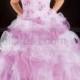 Halter Organza Beading Floor Length Pageant Dress