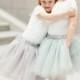 Flower Girl tutu tulle skirt. Classic girls fluffy tutu. This style was featured in Martha Stewart Weddings. Comes in many colors.