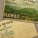 Hawaii Save The Date Postcards - Printable Hawaiian Save The Date Cards - Retro Vintage Travel Island Destination Wedding VTW