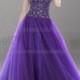 Ball Gown Sweetheart Beaded Sequins Grape Prom Dresses