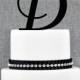 Personalized Monogram Initial Wedding Cake Toppers -Letter D, Custom Monogram Cake Toppers, Unique Cake Toppers, Traditional Initial Toppers
