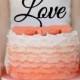 Love Wedding Cake topper Monogram cake topper Personalized Cake topper Acrylic Cake Topper