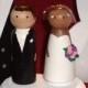 Personalized Wood Doll Topper -Wedding Cake Toppers Fully Customizable---3-D Accents
