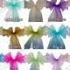 50 pcs Organza CHAIR Bow Sash SASHES Bows Ties - 24 colors