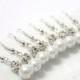 4 Pairs White Pearls Earrings, Set of 4 Bridesmaid Earrings, Pearl Drop Earrings, Swarovski Pearl Earrings, Pearls in Sterling Silver, 8 mm