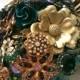 Brooch Bouquet Vintage inspired "Shake Your Tail Feathers" using vintage brooches