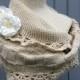 Wedding Shawl / Bride Bolero /Shrug / Ivory Shawl with flowers / Custom Hand Knit