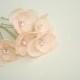 Peach Wedding  Hair Pins, Small Crystal  Wedding Hair Flowers, Hairpins, Minimalist Bridal Hair Accessories