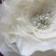 Wedding bridal hair flower, ivory bridal hairpiece, bridal hair clip, wedding hair flower, wedding hair accessories, bridal floral headpiece