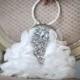 Bridal Purse, Wedding Handbag, Diamond White Chiffon purse