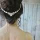 Wedding pearl headpiece, wedding headband, pearl headpiece, wedding hair accessories, wedding hair jewelry