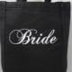 Black Bride Wedding Tote Bag  by Bleu Boxx