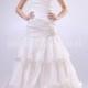 Buy Australia Mermiad Strapless Ivory Cascading Ruffles Taffeta Lace Up Chapel Train Wedding Bridal Dresses at AU$224.41 - Dress4Australia.com.au