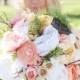 Boho wedding - boho bouquet - bohemian beidal bouquet - faux bouquet - peonies - ranunculous - woodland wedding - moss - pods - locust pod