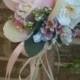 Flower Girl Wand Blush Pink Rose Ivory sparkle
