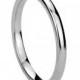 Titanium Wedding Band, Titanium Ring,Titanium Engagement Ring,2MM Titanium Comfort Fit Wedding Band Ring High Polished Classy Domed Ring